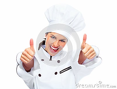 Chef woman. Stock Photo