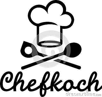 Chefkoch Hat and Spoons Vector Illustration