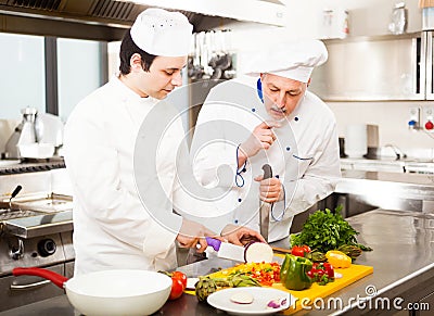 Chefs at work Stock Photo