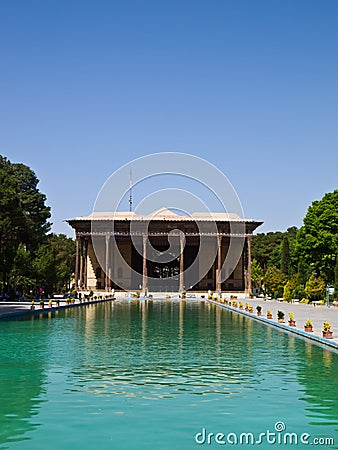 Chehel Sotoun (Sotoon) Palace built by Shah Abbas II, Esfahan , Stock Photo