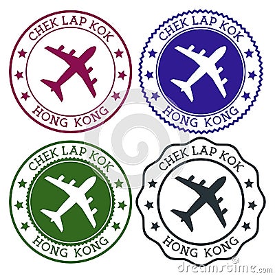 Chek Lap Kok Hong Kong. Vector Illustration