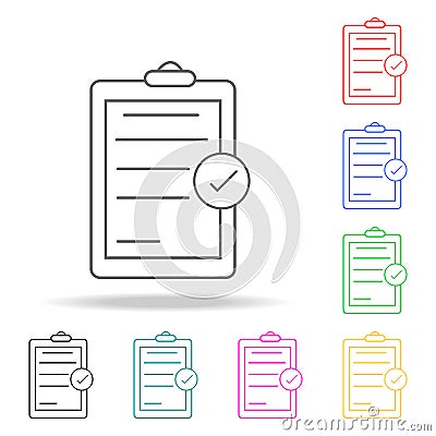 chek list colored icons. Element of sewing multi colored icon for mobile concept and web apps. Thin line icon for website design a Stock Photo