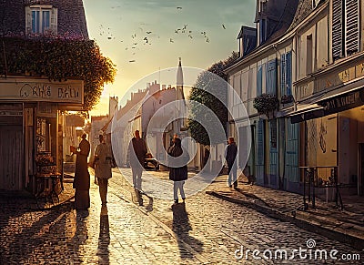 Chelles, Île-de-France, France. Generative AI. Stock Photo