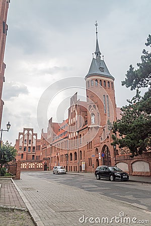 Former Cistercian-Benedictine monastery complex in Chelmno erected in the years 1310-1340. Editorial Stock Photo