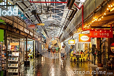 Chelsea market . One of the famous vintage shopping place in Manhattan , New york city Editorial Stock Photo