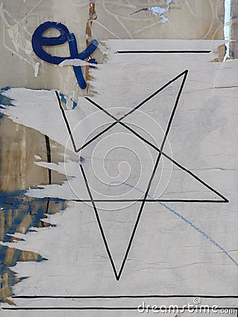 Pentagram, Inverted Pentagram Symbol, Satanic Image Editorial Stock Photo