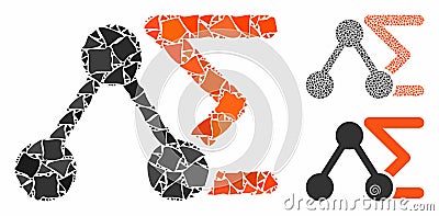 Chemical analysis Composition Icon of Joggly Items Stock Photo