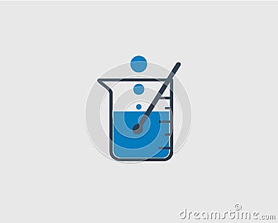 Chemical Beaker Icon. Vector Illustration