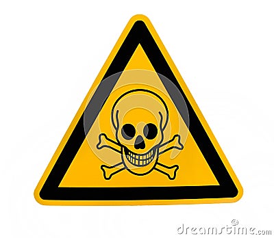 chemical beware sign Stock Photo