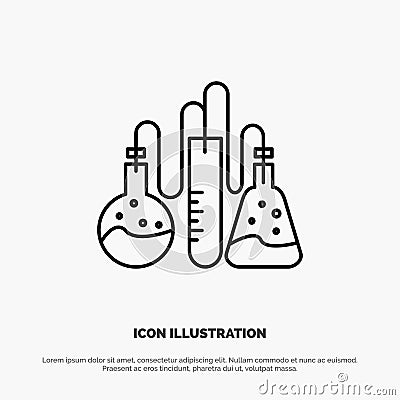 Chemical, Dope, Lab, Science Line Icon Vector Vector Illustration