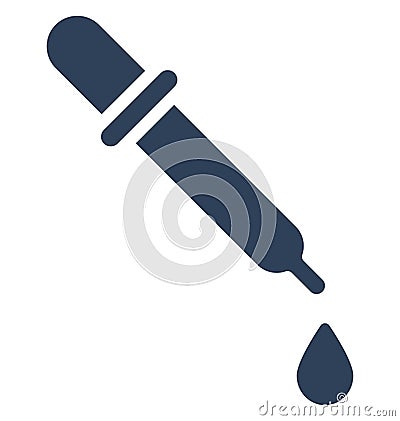 Chemical dropper Isolated Vector icon that can easily modify or edit Chemical dropper Isolated Vector icon that can easily modify Vector Illustration