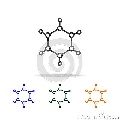 chemical element icons. Element of edecation for mobile concept and web apps. Thin line icon for website design and development, Stock Photo