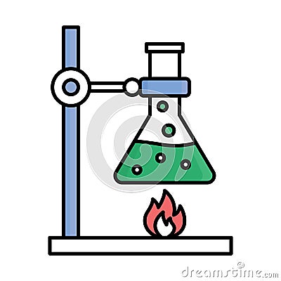 Chemical experiment half Glyph Style vector icon which can easily modify or edit Vector Illustration