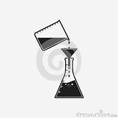 Chemical Experiment icon. Vector Illustration