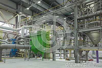 Chemical factory producing synthetic rubber Stock Photo