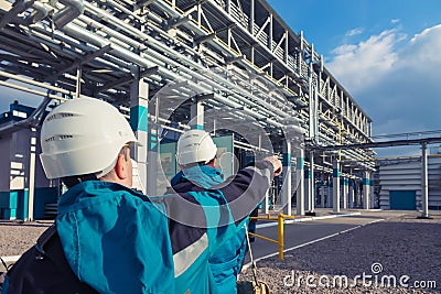 Chemical factory producing synthetic rubber Editorial Stock Photo