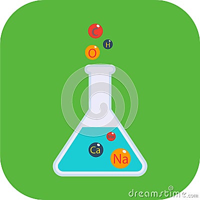 Chemical Flask Icon Vector Illustration