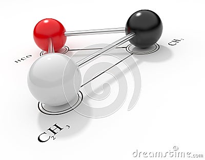 Chemical formula 3D Stock Photo