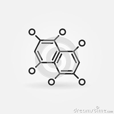 Chemical formula outline icon. Vector Chemistry symbol Vector Illustration