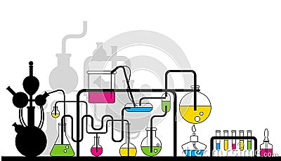 Chemical glassware Vector Illustration