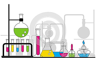 Chemical glassware Vector Illustration