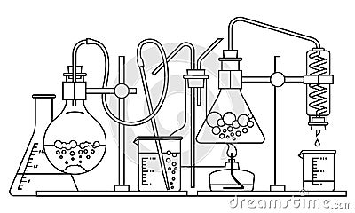 Chemical glassware icon Vector Illustration