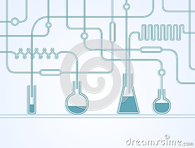 Chemical laboratory Vector Illustration