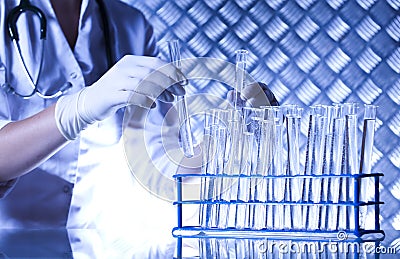 Chemical laboratory glassware Stock Photo