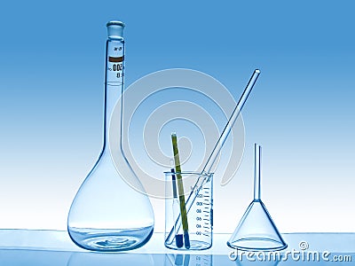 Chemical laboratory glassware Stock Photo