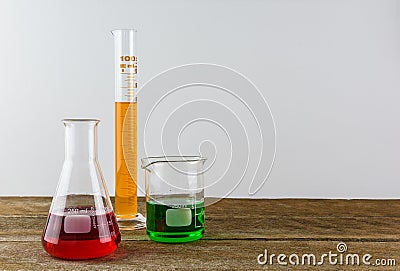 Chemical laboratory glassware Stock Photo