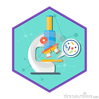 Chemical laboratory microscope Vector Illustration