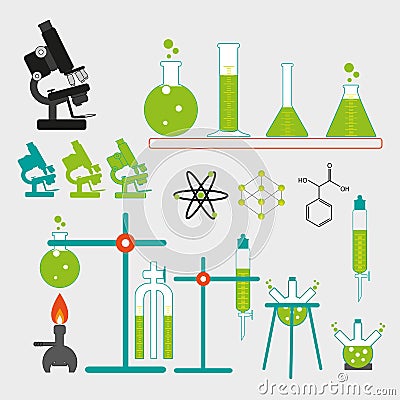 Chemical laboratory Vector Illustration
