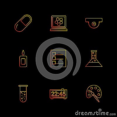 chemical , madical , lab, science , beaker , testtube , flask , Vector Illustration