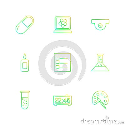 chemical , madical , lab, science , beaker , testtube , flask Vector Illustration