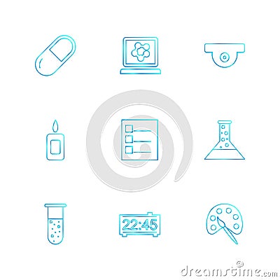 chemical , madical , lab, science , beaker , testtube , flask Vector Illustration