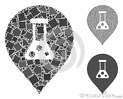 Chemical map marker Composition Icon of Abrupt Items Stock Photo