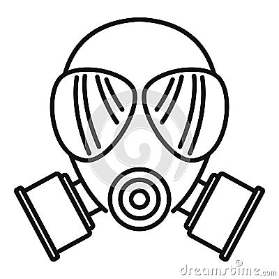 Chemical mask icon, outline style Vector Illustration