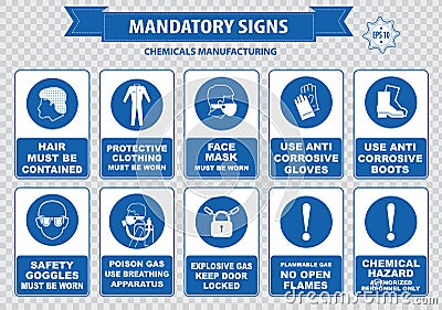 Chemical or Medical Mandatory sign Stock Photo