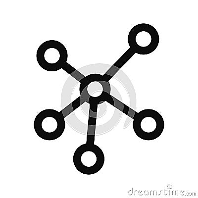 Chemical molecule line icon Vector Illustration