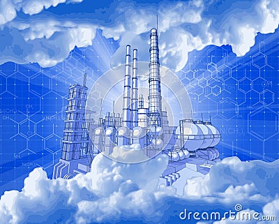 Chemical plant Stock Photo