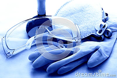 Chemical safety tools Stock Photo