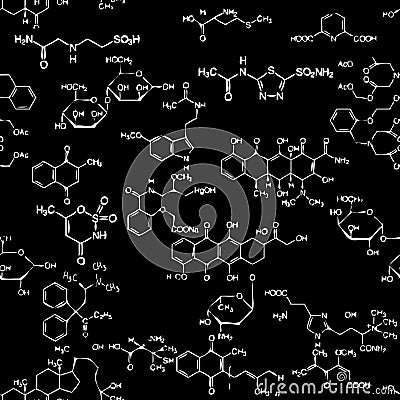 Chemical seamless pattern Vector Illustration