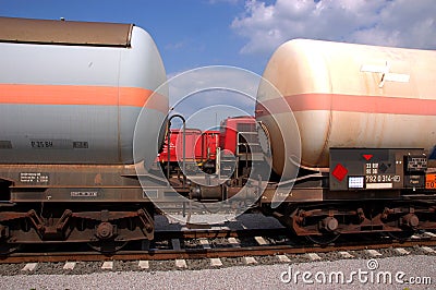 Chemical tank wagon Stock Photo