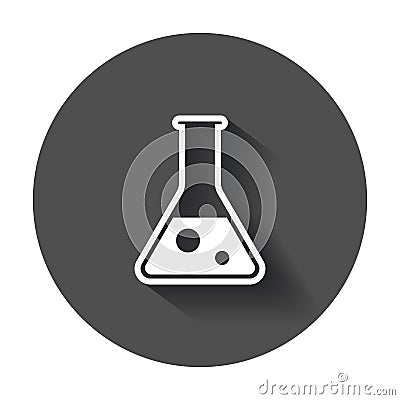 Chemical test tube pictogram icon. Vector Illustration