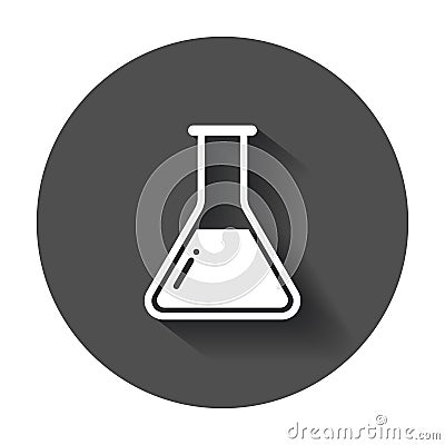 Chemical test tube pictogram icon. Vector Illustration