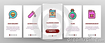 Chemical Toxic Poison Vector Onboarding Vector Illustration