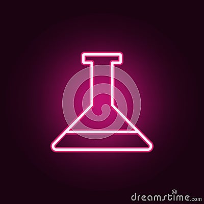 chemical tube icon. Elements of web in neon style icons. Simple icon for websites, web design, mobile app, info graphics Stock Photo