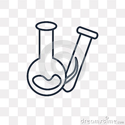 Chemical vector icon isolated on transparent background, linear Vector Illustration