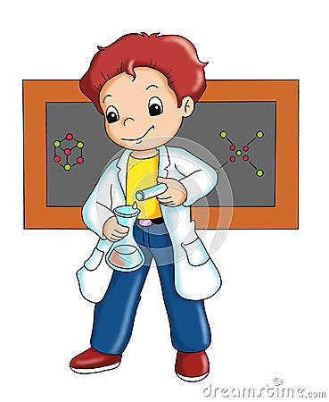 Chemist Cartoon Illustration