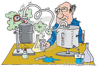 Chemist Cartoon Illustration